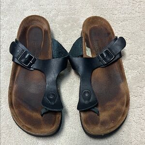 Naot Black Leather Sandals